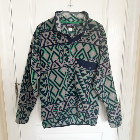 Patagonia Tops - Patagonia | Lightweight Synchilla Aztec Snap-T Fleece Pullover Size L